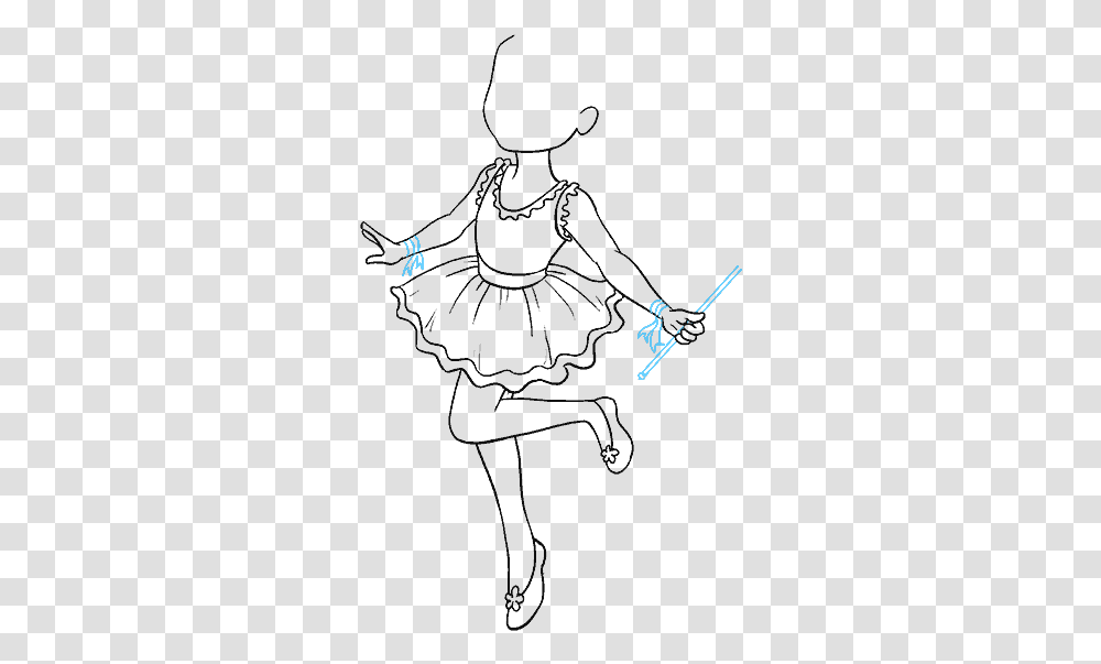 How To Draw Fairy Line Art Transparent Png