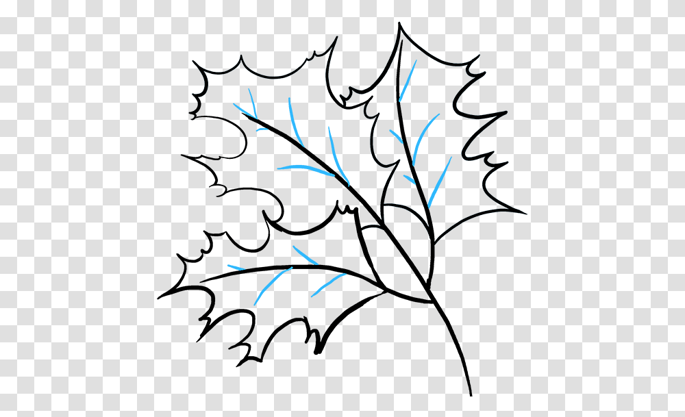 How To Draw Fall Oak Leaves Fall Drawing, Outdoors, Nature Transparent Png