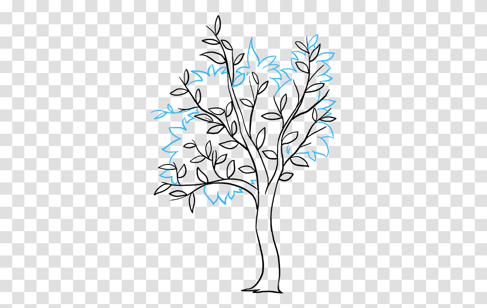 How To Draw Fall Tree Easy Draw A Tree, Alphabet, Handwriting, Poster Transparent Png
