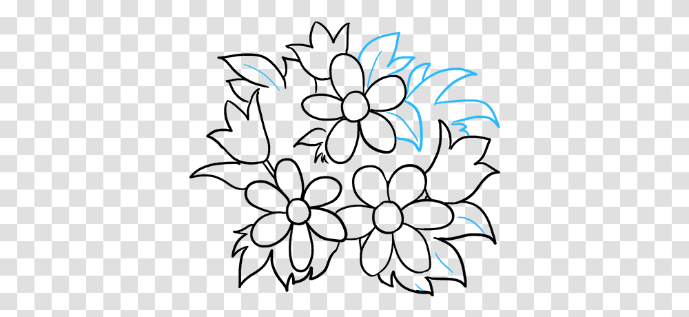 How To Draw Flower Bouquet Easy To Draw Bouquet Of Flowers, Handwriting, Calligraphy, Alphabet Transparent Png