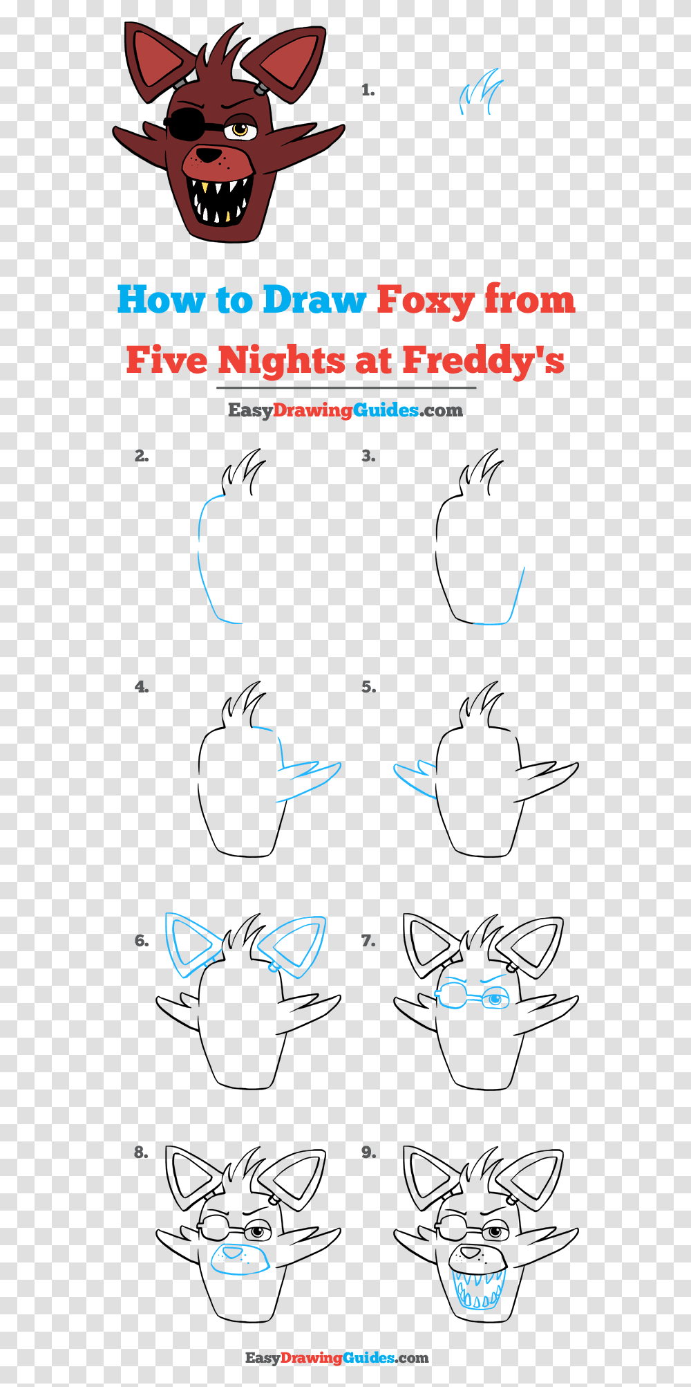How To Draw Foxy From Five Days At Freddy S Draw Angry Birds Step By Step, Outdoors, Alphabet, White Board Transparent Png
