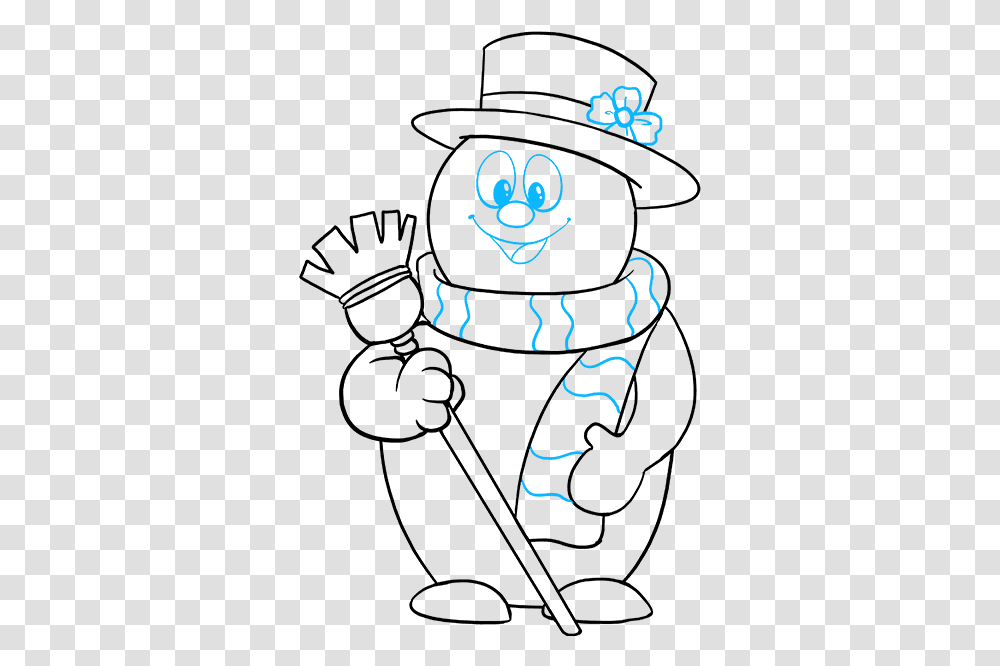How To Draw Frosty The Snowman Cartoon, Hand, Poster, Drawing Transparent Png