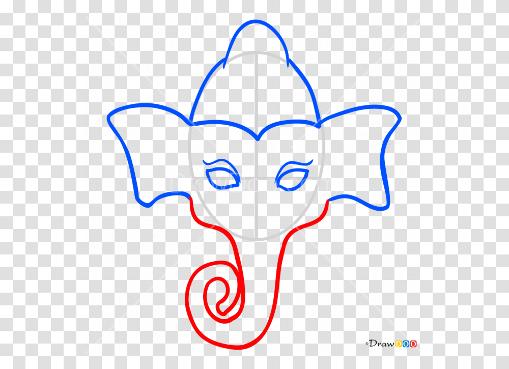 How To Draw Ganesha Ganesh Face Printable Mask, Bow, Light, Dynamite Transparent Png