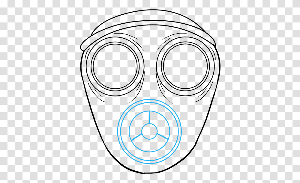 How To Draw Gas Mask Easy Gas Mask Drawing, Logo, Trademark Transparent Png