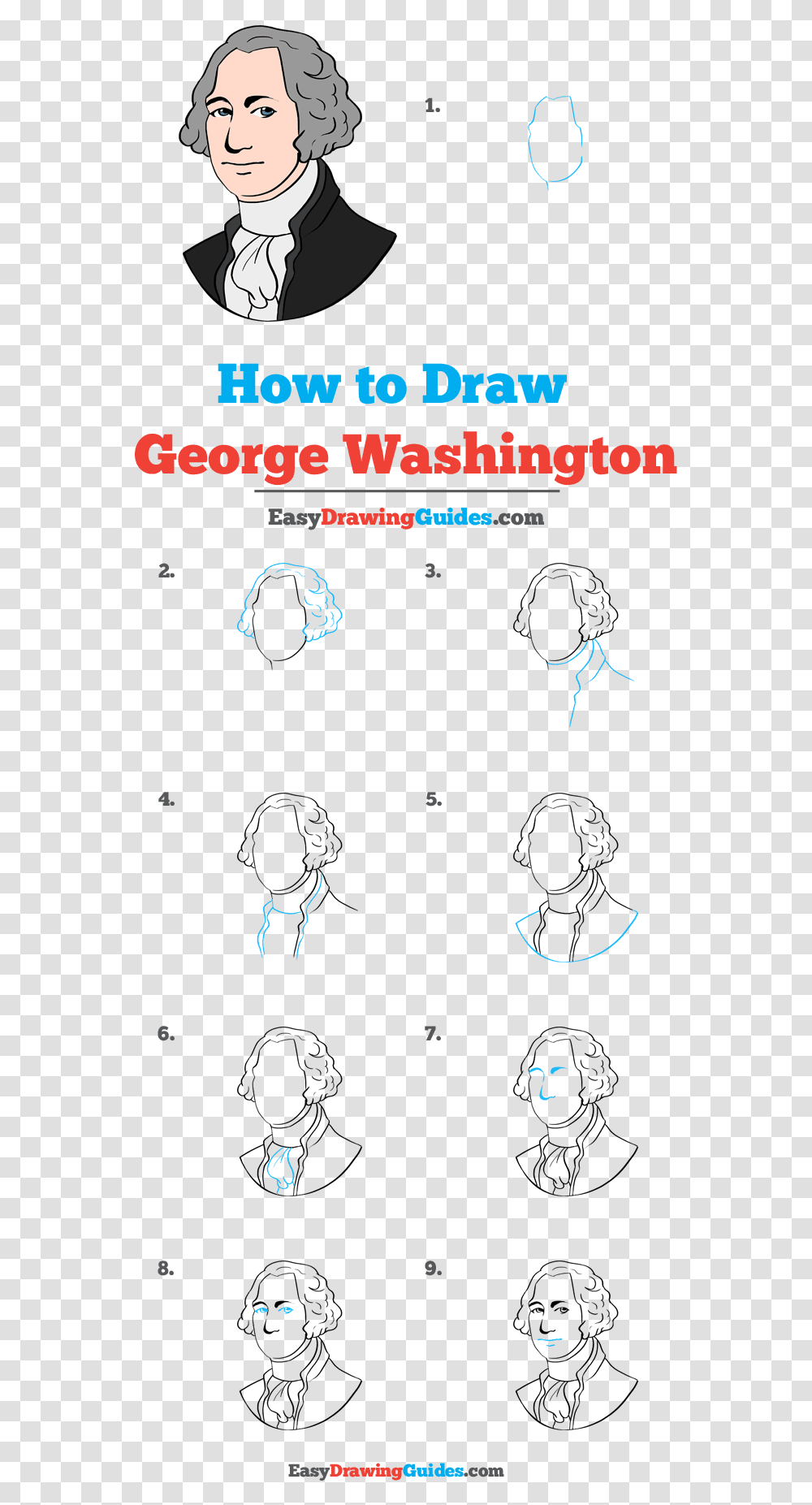 How To Draw George Washington, Person, Screen, Electronics Transparent Png
