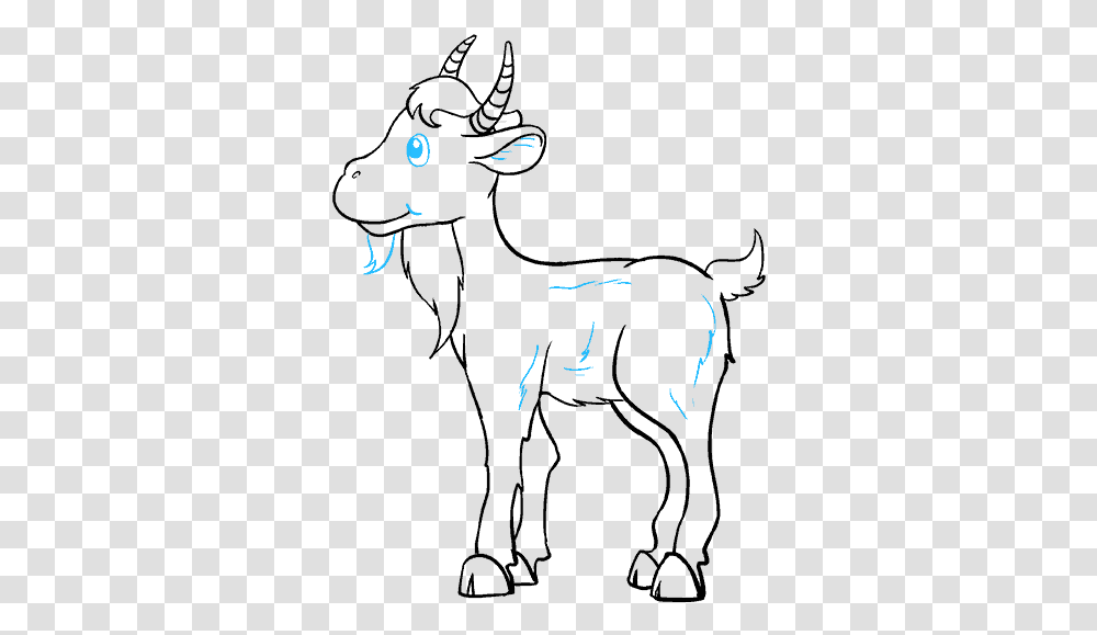 How To Draw Goat Outline Images Of Goat Cartoon, Flare, Light, Outdoors Transparent Png