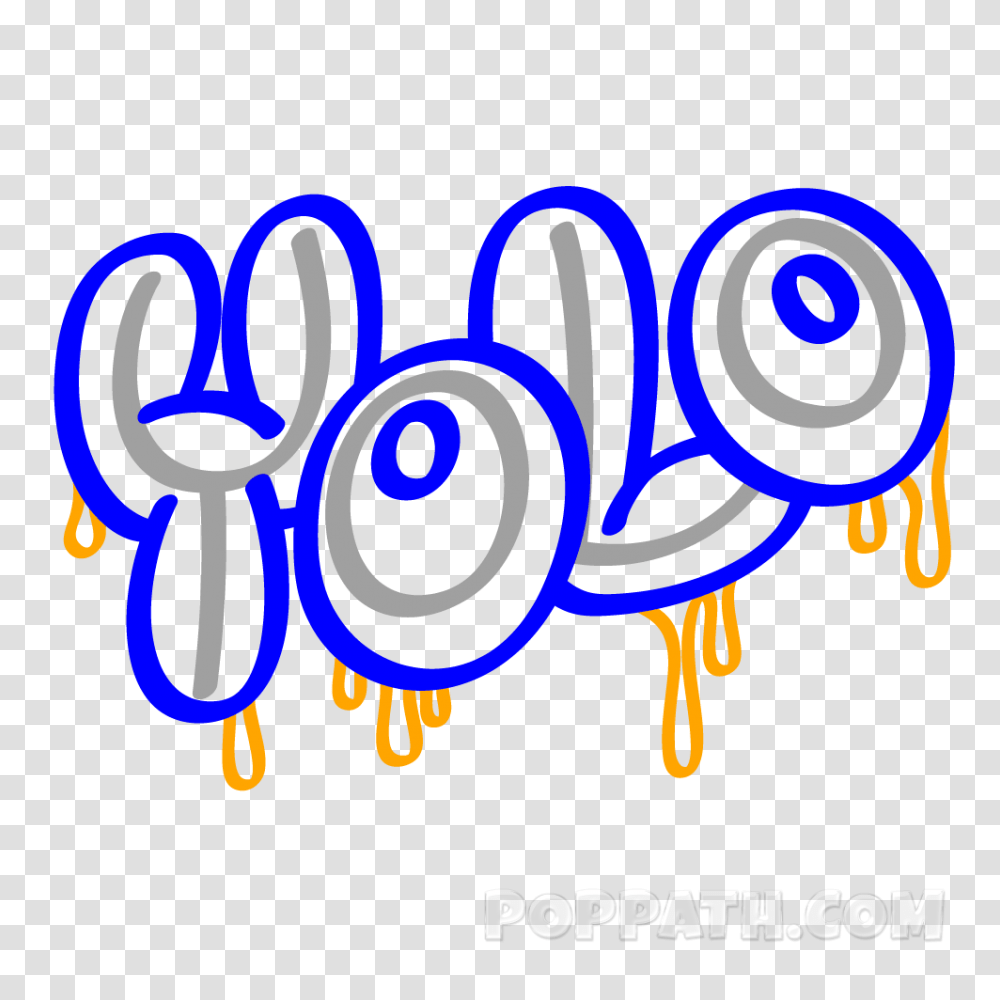 How To Draw Graffiti Word Art Yolo Pop Path, Logo, Trademark Transparent Png