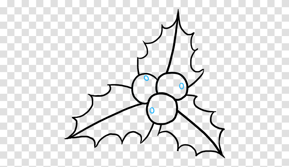How To Draw Holly For Christmas Easy Mistletoe Drawing, Bubble Transparent Png