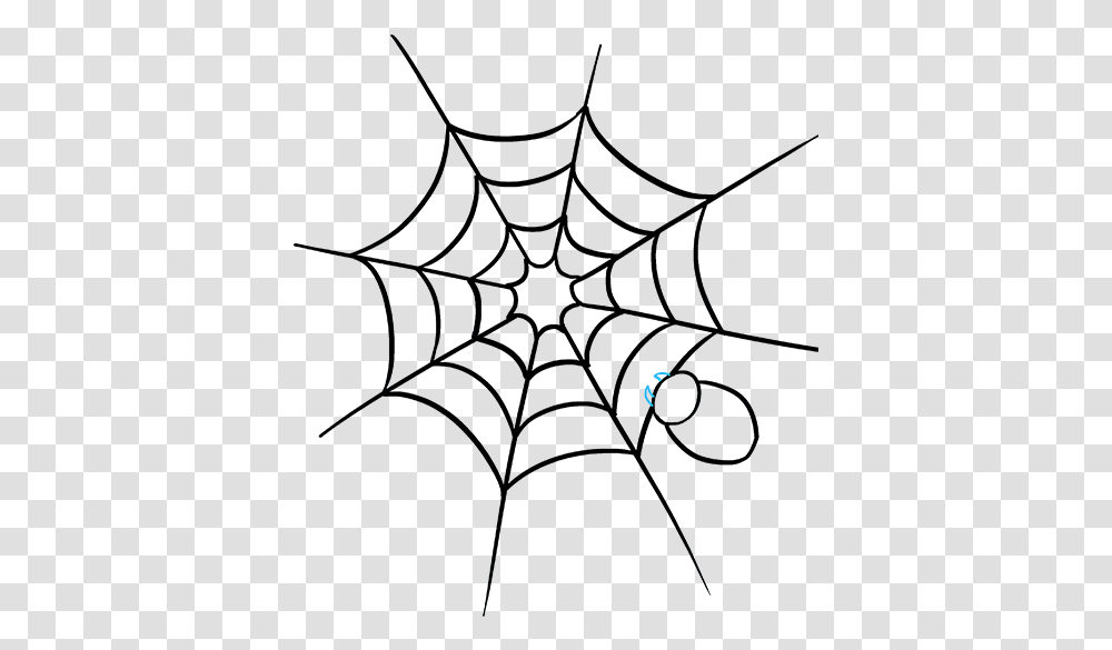 How To Draw How To Draw A Spider Web With Spider In Colouring Pages Of Web, Flare, Light, Cat, Pet Transparent Png