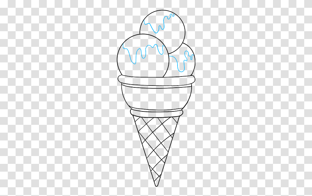 How To Draw Ice Cream Ice Cream Cone, Outdoors, Nature, Plant Transparent Png