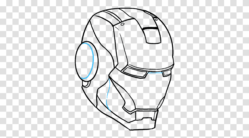 How To Draw Iron Man's Mask Iron Man'simple Drawing, Helmet, Glass, Sleeve Transparent Png