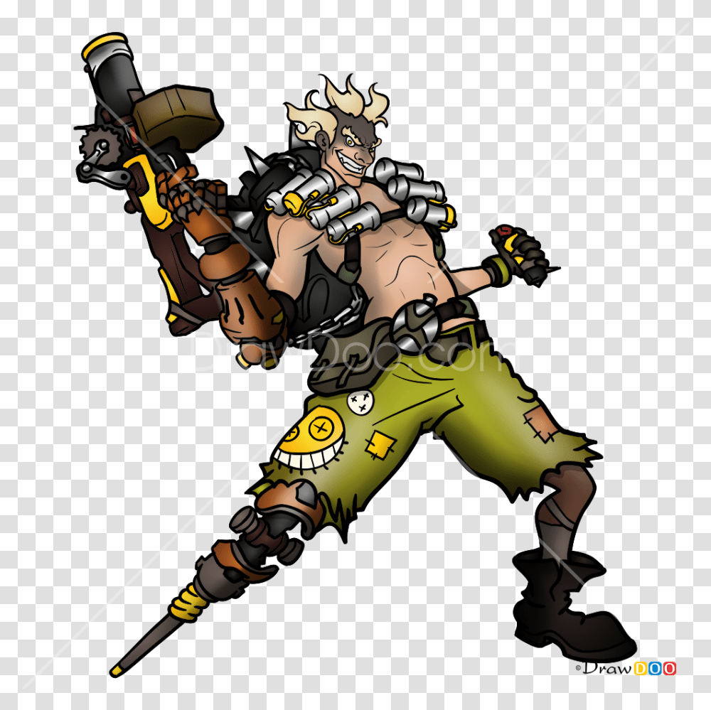 How To Draw Junkrat Overwatch, Costume, Ninja, Person, Toy Transparent Png