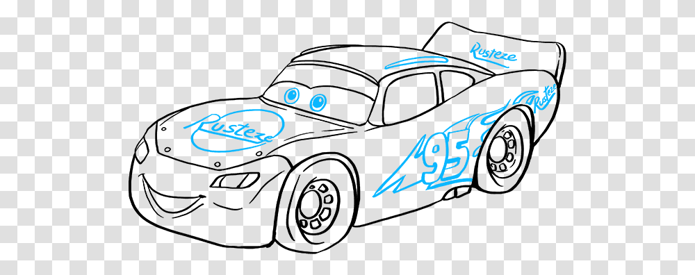 How To Draw Lightning Mcqueen Really Easy Drawing Tutorial Automotive Decal, Text, Alphabet, Symbol, Word Transparent Png