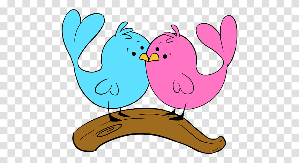 How To Draw Love Birds Loving Birds Easy For Kids For Drawing, Animal, Graphics, Art, Text Transparent Png