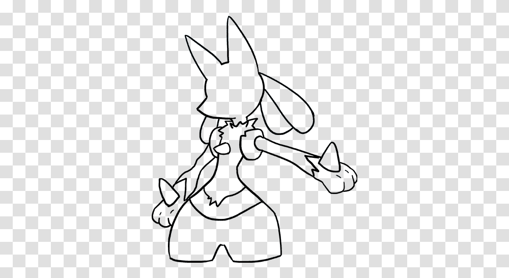 How To Draw Lucario Lucario Outline, Bow, Silhouette, Photography, Leisure Activities Transparent Png