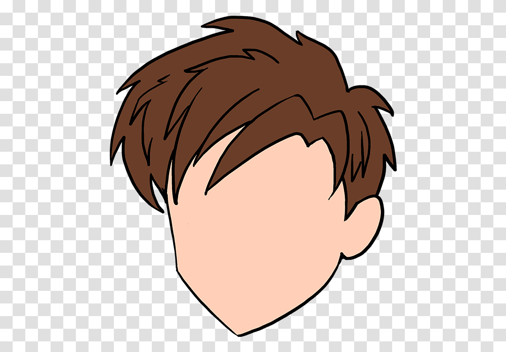 How To Draw Manga Hair Cartoon Brown Hair Boy, Food, Plant, Grain, Produce Transparent Png