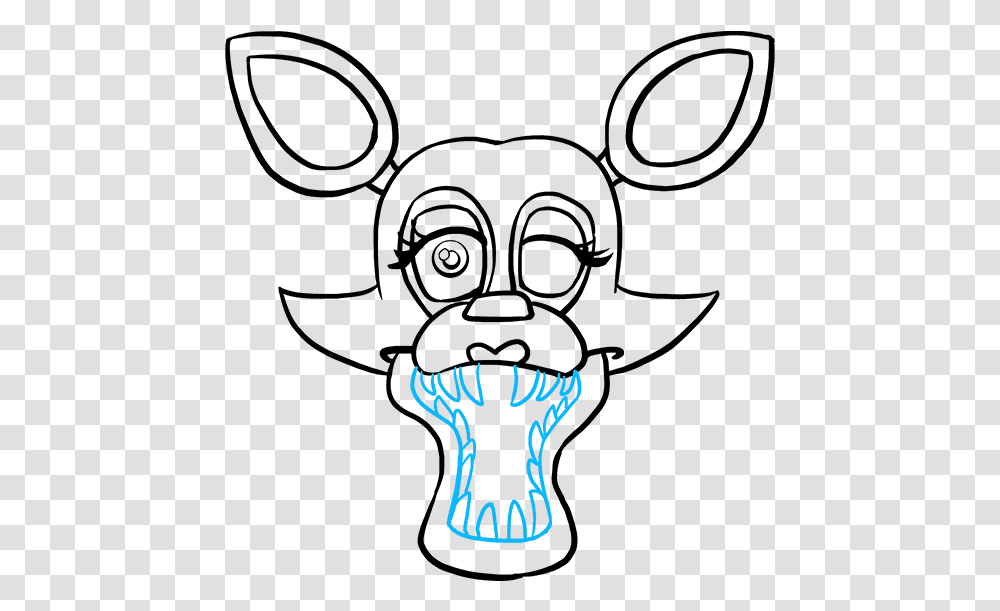 How To Draw Mangle From Five Nights At Freddy S Human Mangle Human Fnaf Drawing, Hand, Logo, Trademark Transparent Png
