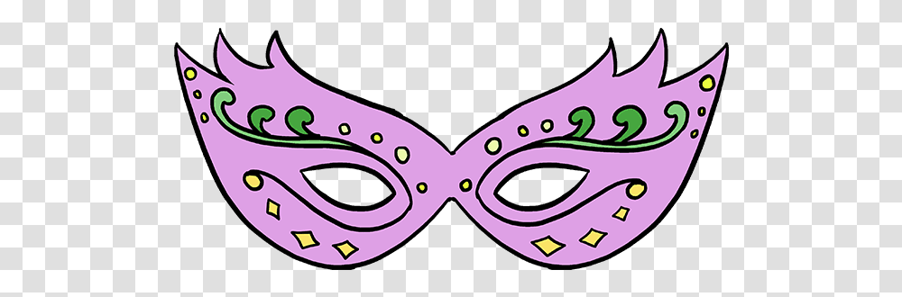 How To Draw Mardi Gras Mask, Tie, Accessories, Accessory, Necktie Transparent Png