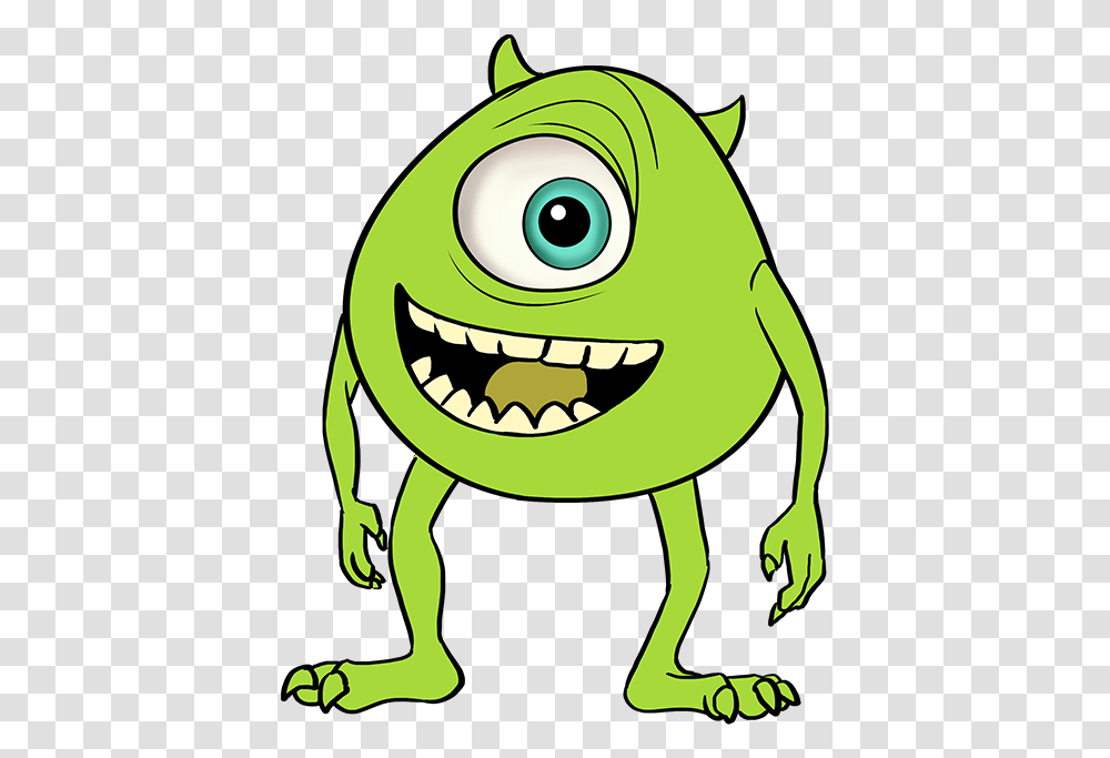 How To Draw Mike Wazowski From Monsters Inc Easy Monsters Inc Drawing, Reptile, Animal, Dinosaur, Lizard Transparent Png