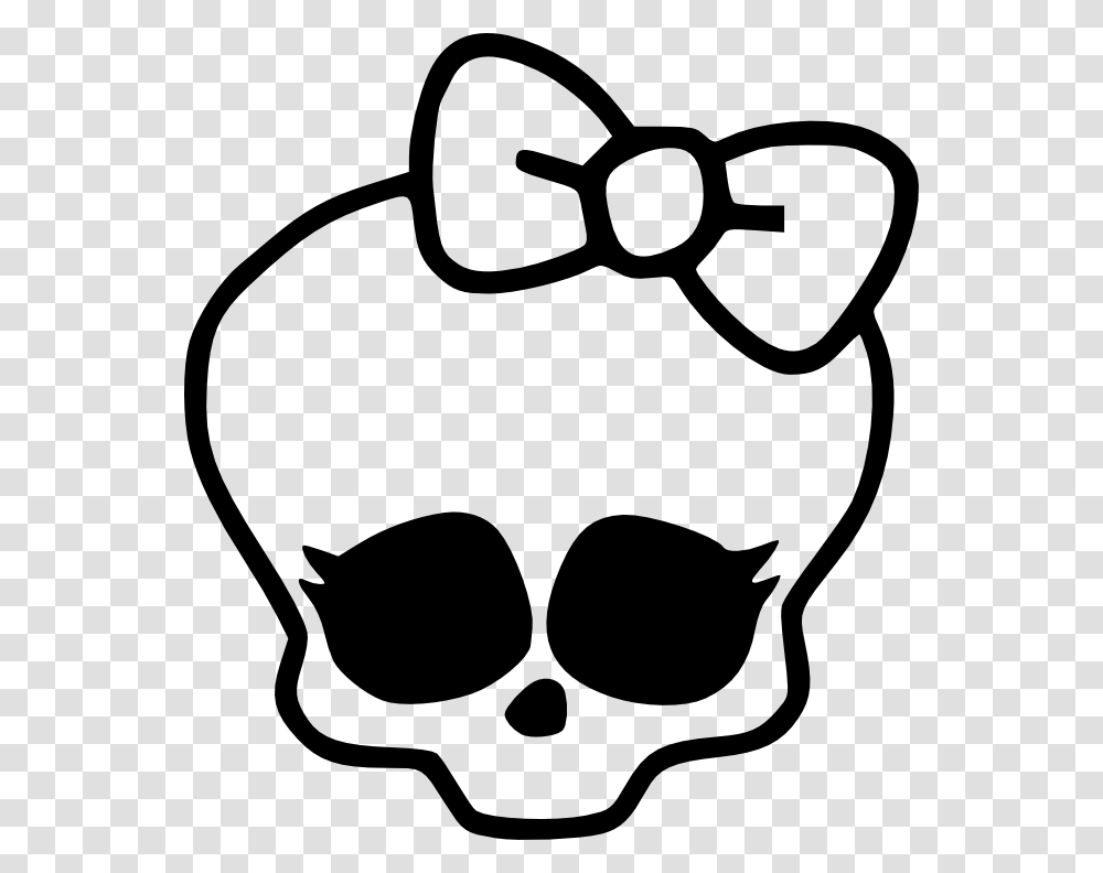 How To Draw Monster High Characters Monster High Skull, Stencil, Sunglasses, Accessories Transparent Png