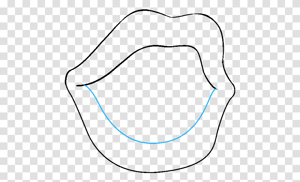How To Draw Mouth And Tongue Step By Step Easy Drawings Lips, Moon, Outer Space, Night, Astronomy Transparent Png
