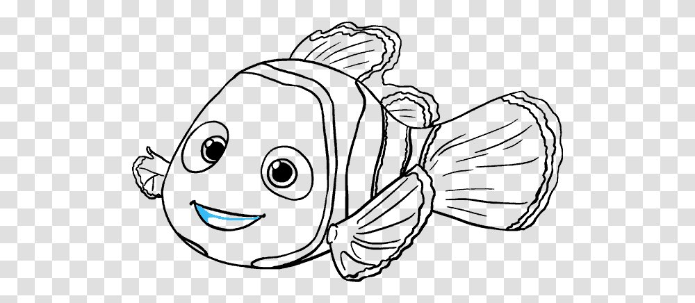 How To Draw Nemo Nemo Black And White, Flare, Light, Electronics, Mammal Transparent Png
