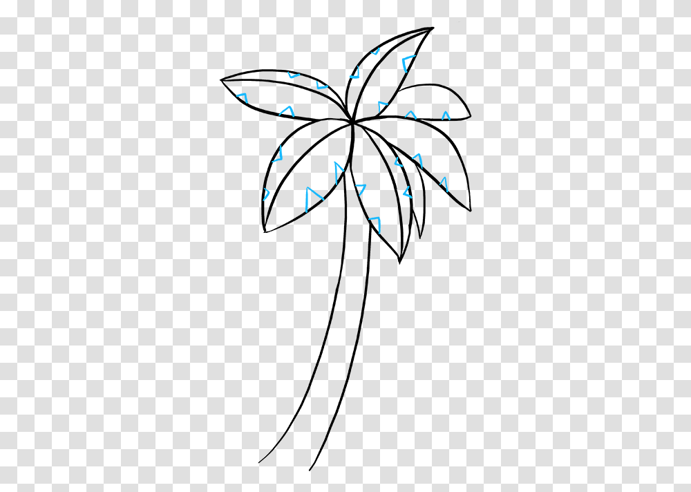 How To Draw Palm Tree Easy Cartoon Palm Tree, Paper, Confetti, Light Transparent Png