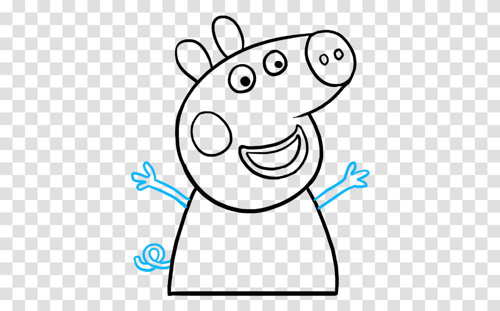 How To Draw Peppa Pig Peppa Pig Open Mouth, Knot, Alphabet Transparent Png