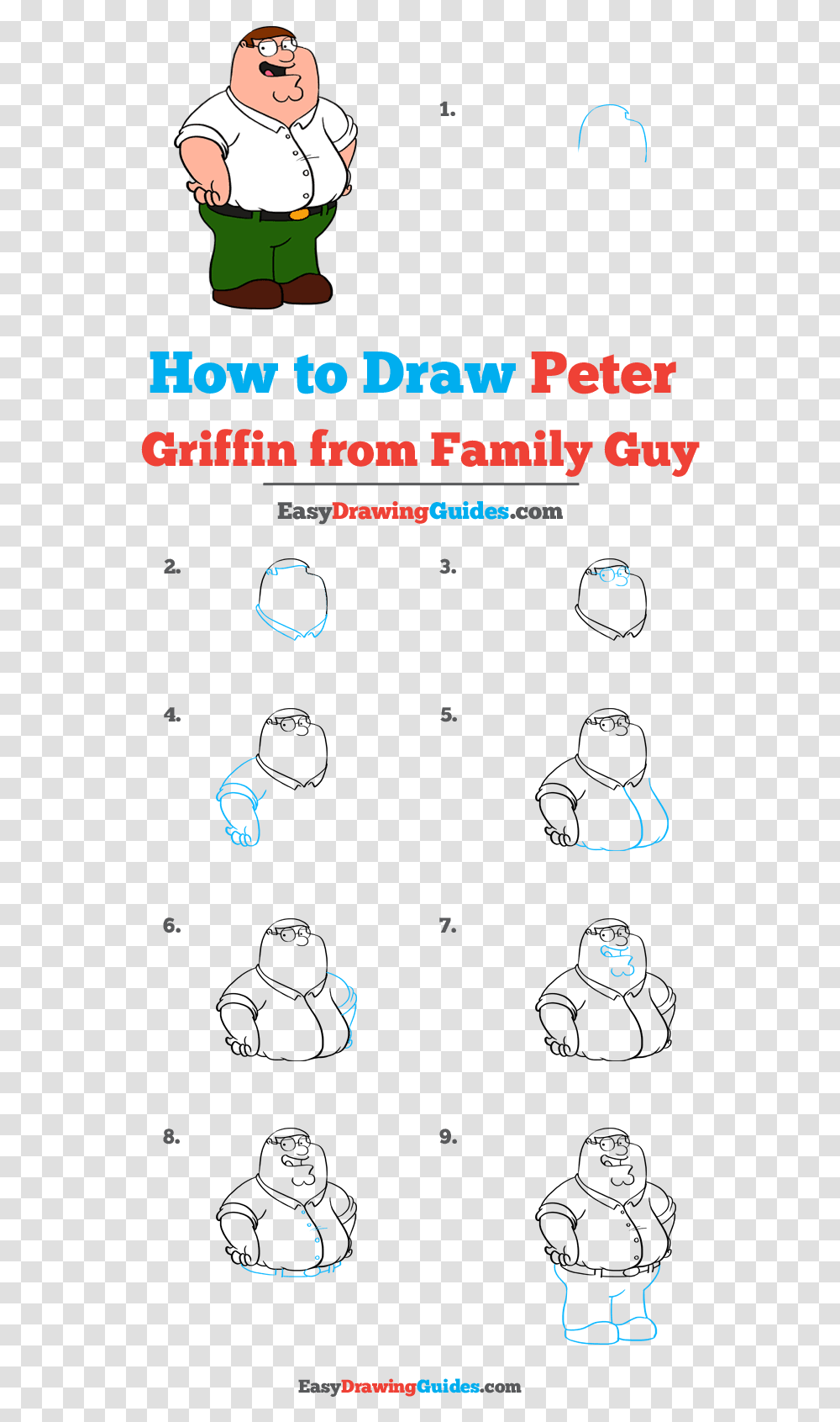How To Draw Peter Griffin From Family Guy Peter Griffin Family Guy, Poster, Advertisement, Alphabet Transparent Png