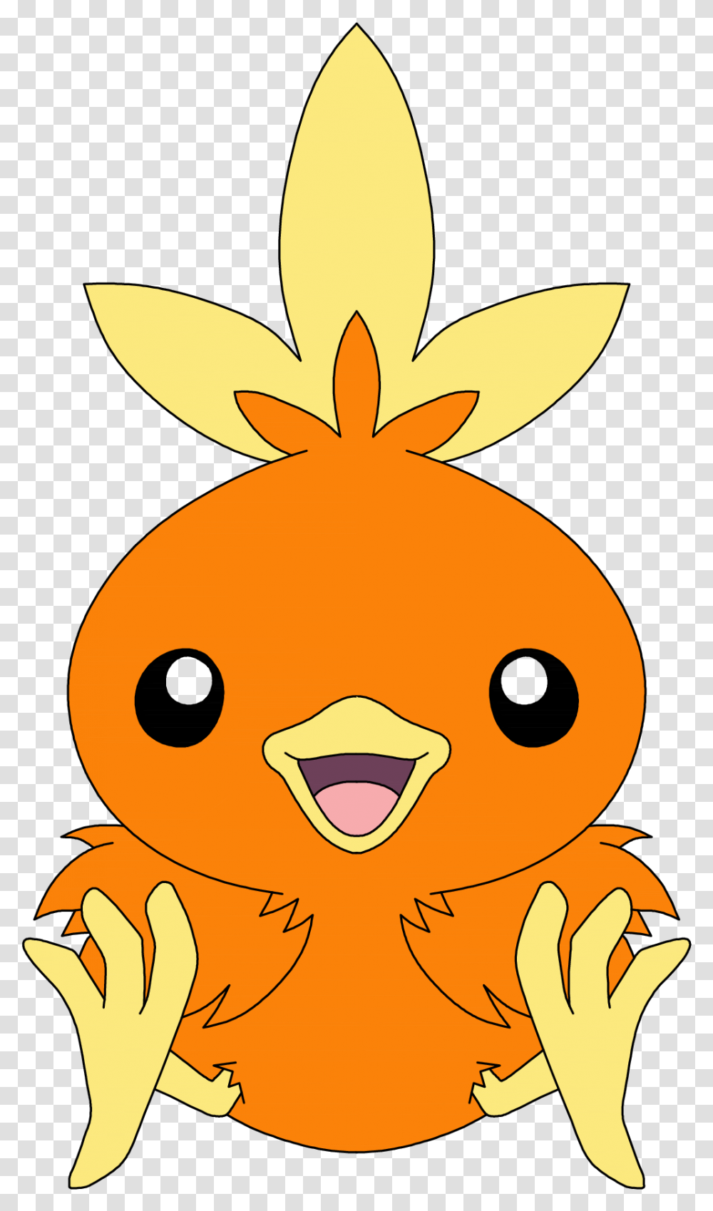 How To Draw Pokmon Torchic In 10 Steps Easy Pokemon Drawing With Colour, Plant, Angry Birds, Animal, Food Transparent Png