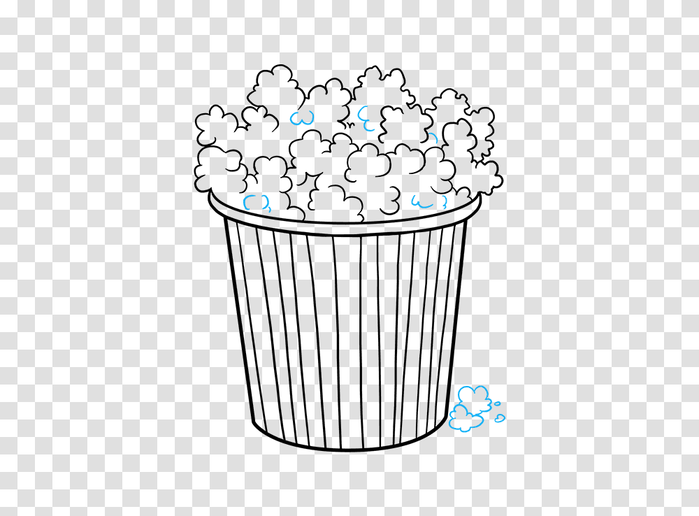 How To Draw Popcorn, Plant, Food, Fruit, Bucket Transparent Png