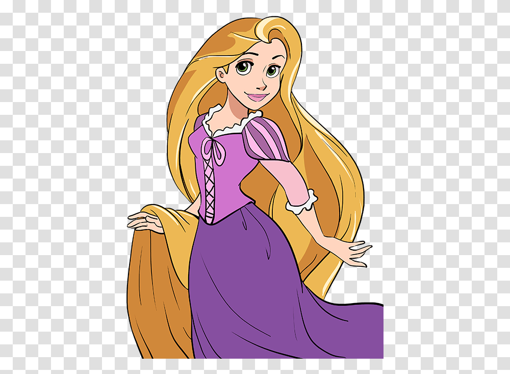 How To Draw Rapunzel From Tangled Easy Rapunzel Hair Drawings, Blonde, Woman, Girl, Kid Transparent Png