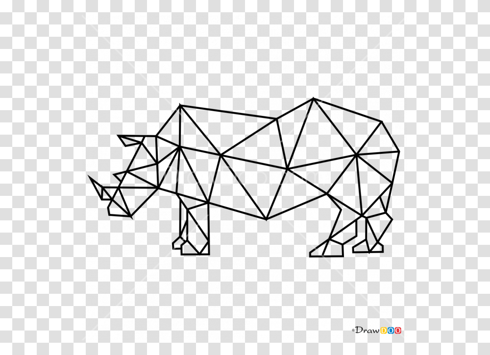 How To Draw Rhino Rhino Polygon, Oars, Triangle, Plot, Paddle Transparent Png