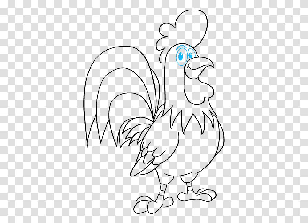 How To Draw Rooster Turkey, Outdoors, Gray, Nature Transparent Png