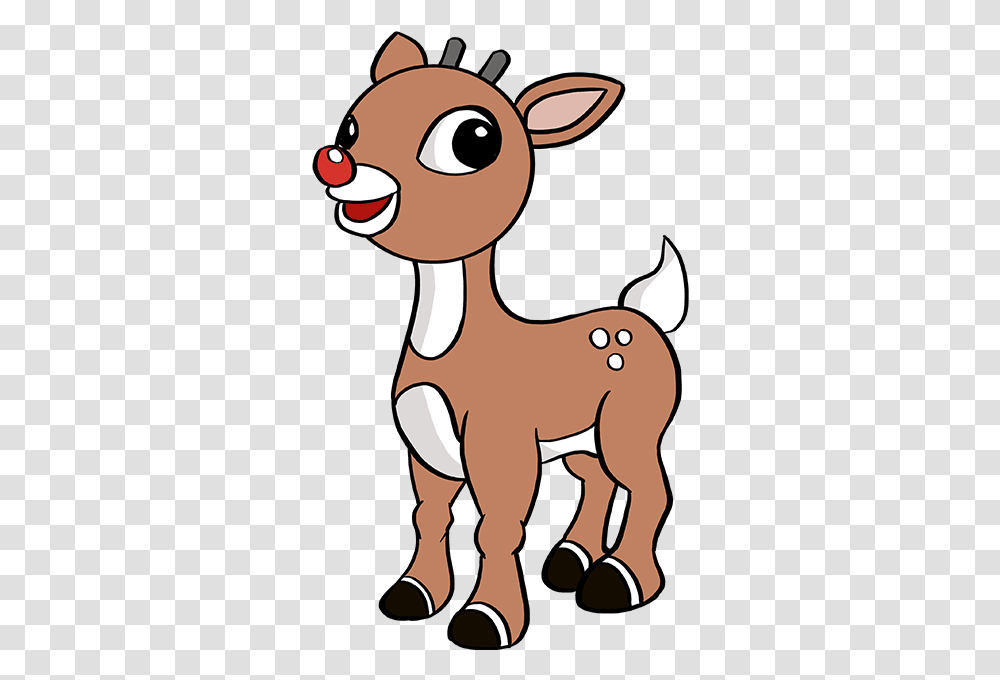 How To Draw Rudolph The Red Nosed Reindeer Draw Rudolph, Animal, Performer Transparent Png