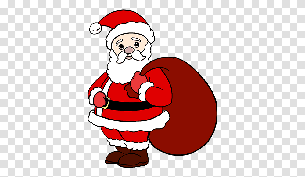 How To Draw Santa Claus Santa Claus To Draw, Chef, Food, Elf Transparent Png