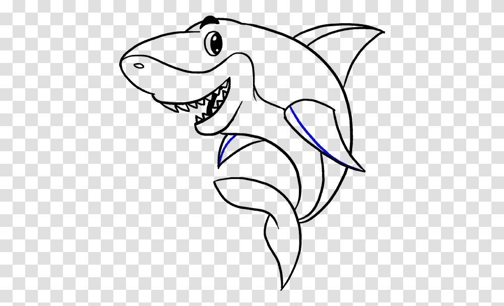 How To Draw Shark Shark Cartoon Black And White, Astronomy, Outdoors, Flare, Light Transparent Png