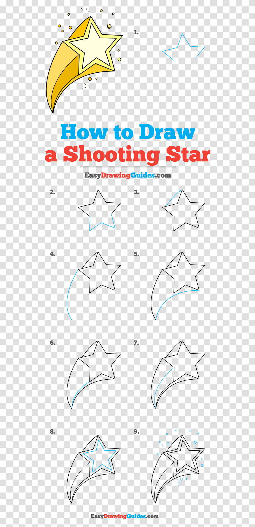 How To Draw Shooting Star Shooting Star Drawing Easy, Poster, Outdoors, Nature Transparent Png