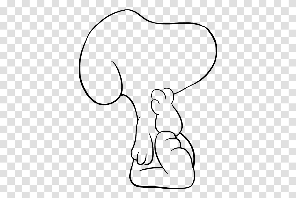 How To Draw Snoopy Line Art, Gray, World Of Warcraft Transparent Png