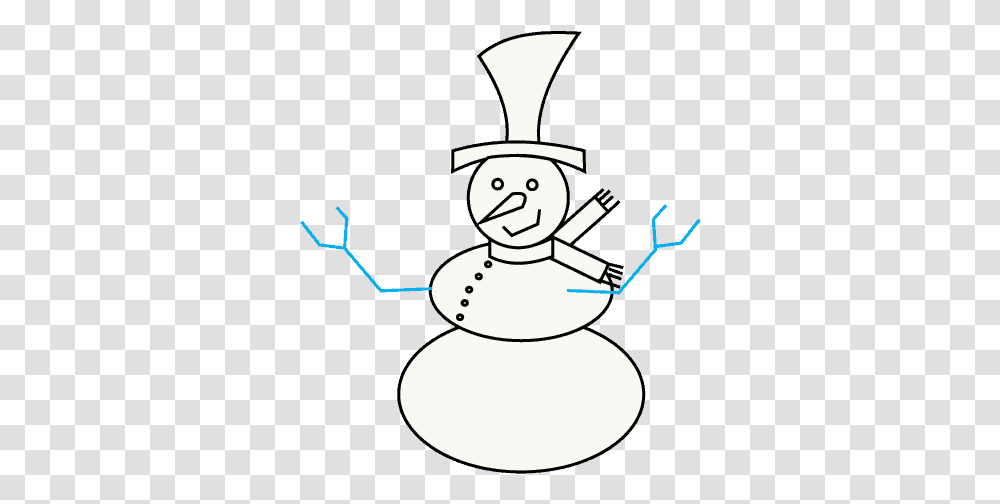 How To Draw Snowman Cartoon, Winter, Outdoors, Nature, Sailor Suit Transparent Png