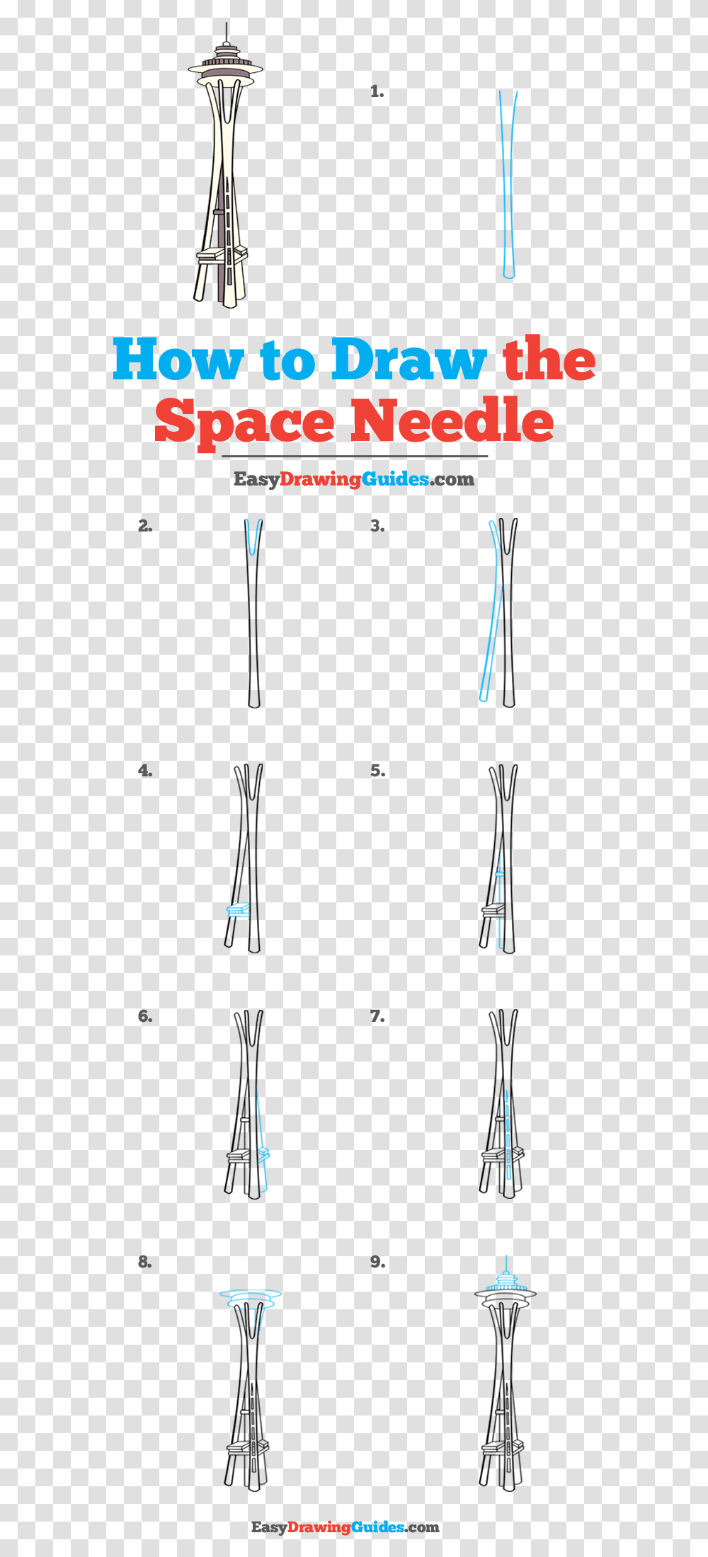 How To Draw Space Needle Draw The Space Needle, Plot, Screen, Electronics Transparent Png