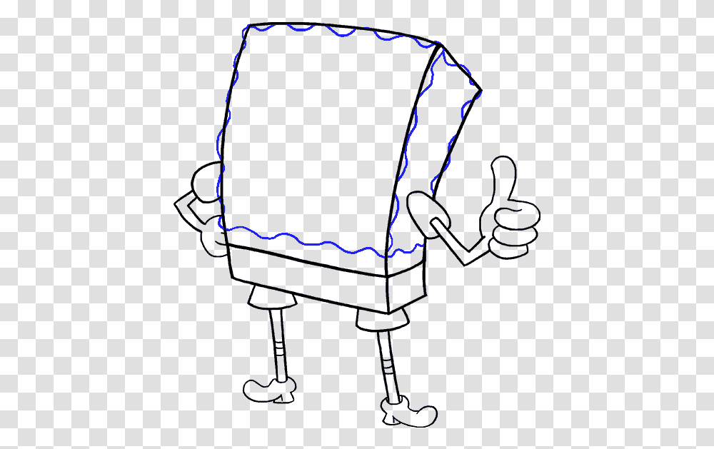 How To Draw Spongebob Easy Step Spongebob Drawing Easy Small, Chair, Furniture, Person, Human Transparent Png