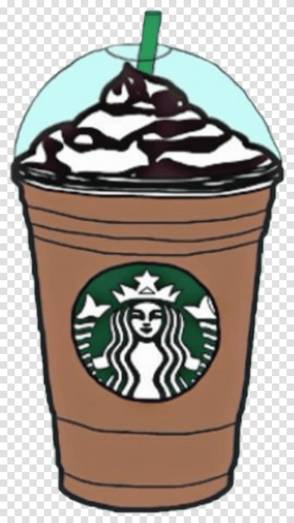 How To Draw Starbucks Drink Step By Easy Pink Logo Cute Starbucks Sticker, Coffee Cup, Milk, Beverage, Dessert Transparent Png