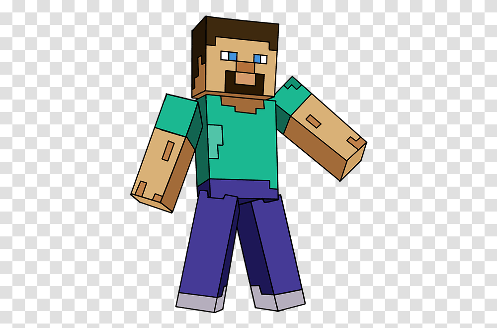 How To Draw Steve From Minecraft Draw Minecraft Steve, Cross Transparent Png