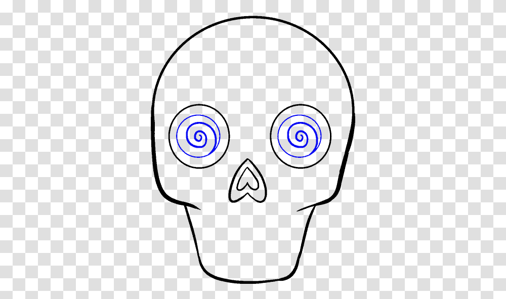 How To Draw Sugar Skull Drawing, Spiral, Pattern, Fractal, Ornament Transparent Png