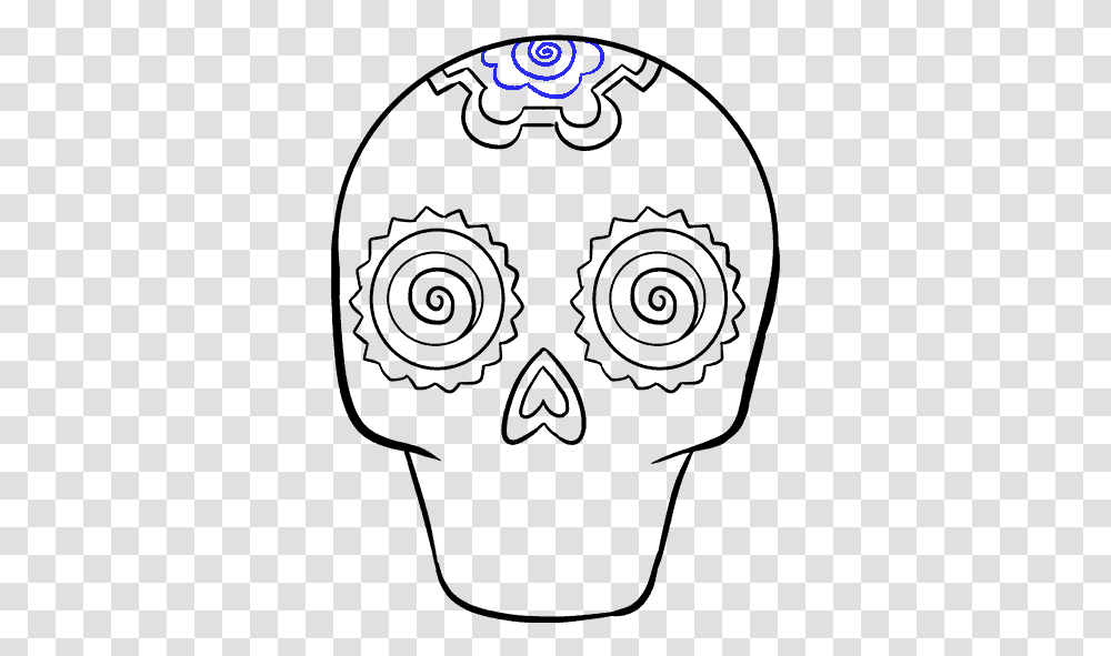 How To Draw Sugar Skull Sugar Skull Easy To Draw, Gray, World Of Warcraft Transparent Png