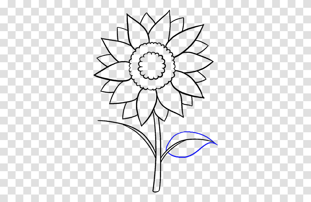 How To Draw Sunflower Aesthetic Sunflower Drawing Easy, Outdoors, Nature, Sunglasses Transparent Png