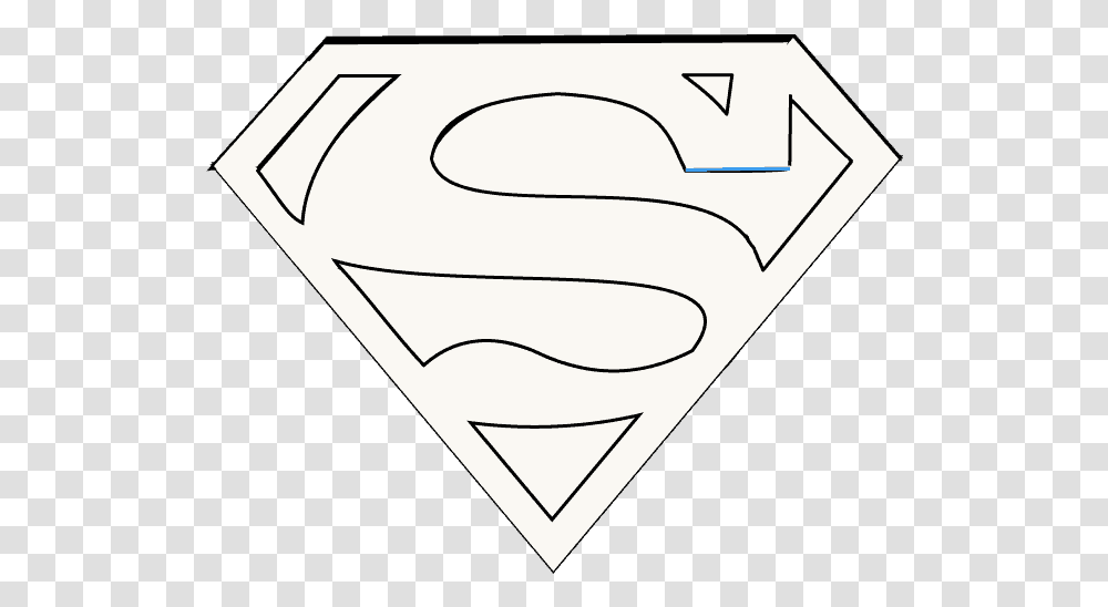How To Draw Superman Logo Superman Logo, Text, Plectrum, Symbol, Triangle Transparent Png