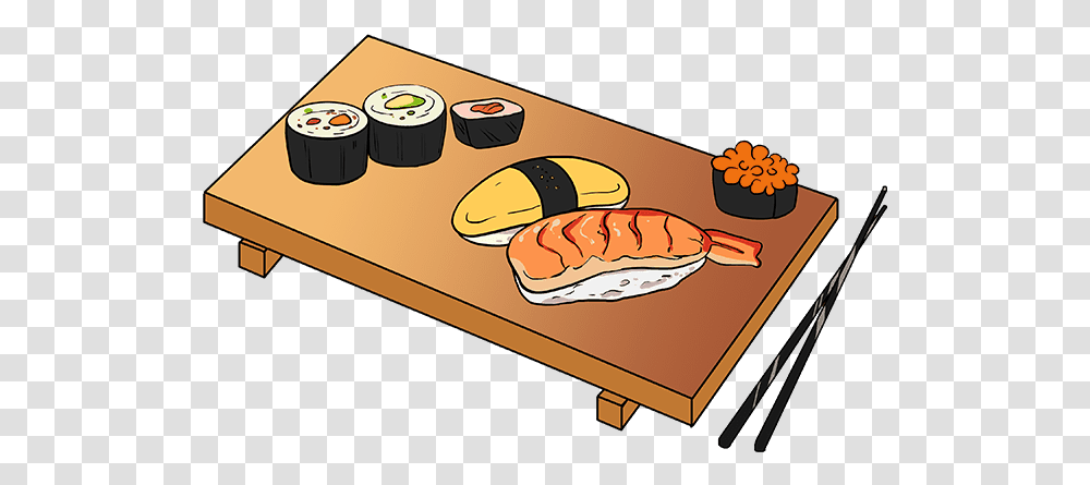 How To Draw Sushi California Roll, Food Transparent Png
