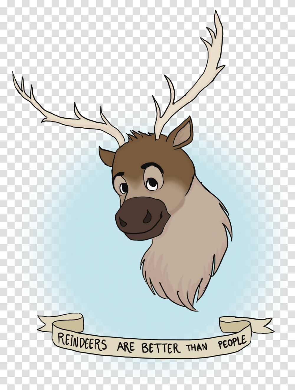How To Draw Sven Step By Step Cartoon, Deer, Wildlife, Mammal, Animal Transparent Png